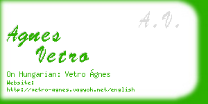 agnes vetro business card